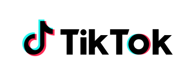 Tik Tok logo RGB Horizontal Black